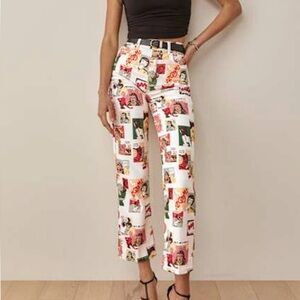 REFORMATION Comic High Rise Straight Long Jeans